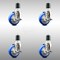 Service Caster 4 Inch 316SS Blue Poly Swivel 1-7/8 Inch Expanding Stem Caster Set Brake SCC SCC-SS316EX20S414-PPUBBLUE-TLB-178-4 - alternate 1